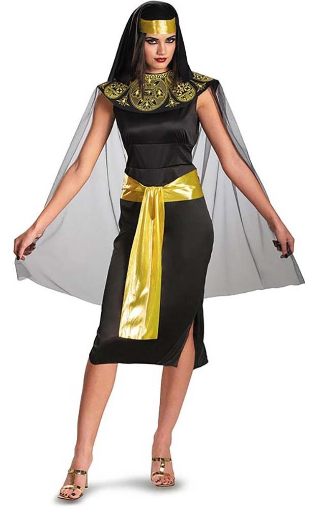 Egyptian Goddess Cleopatra Adult Womens Fancy Dress Halloween Costume Ebay