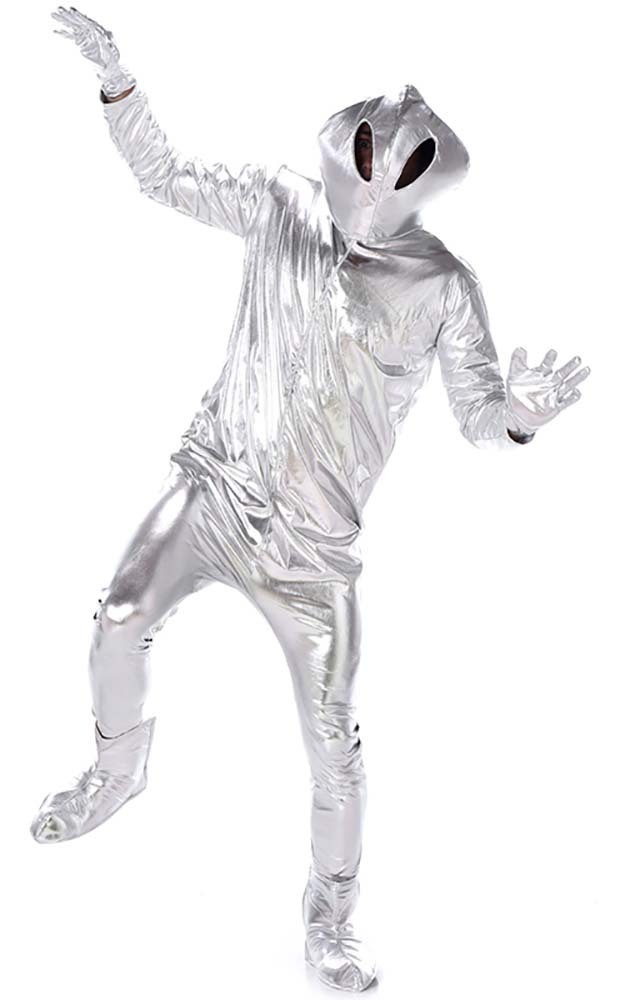 Alien Man Space Adult Mens Fancy Dress Halloween Outerspace Costume Ebay 9945