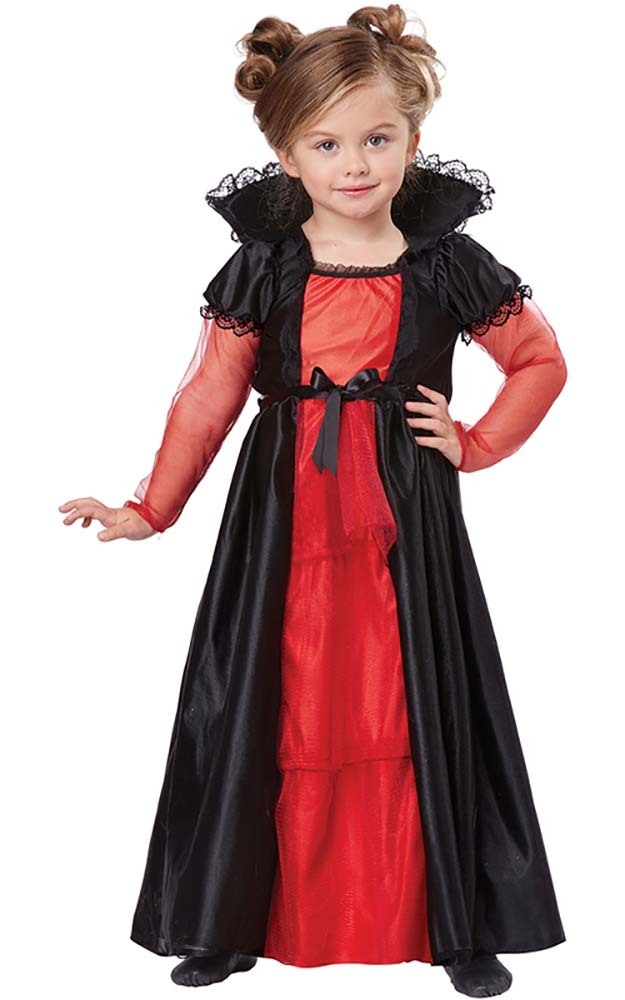 VAMPIRE GIRL TODDLER GIRLS FANCY DRESS HALLOWEEN VAMPIRESS DRACULA ...