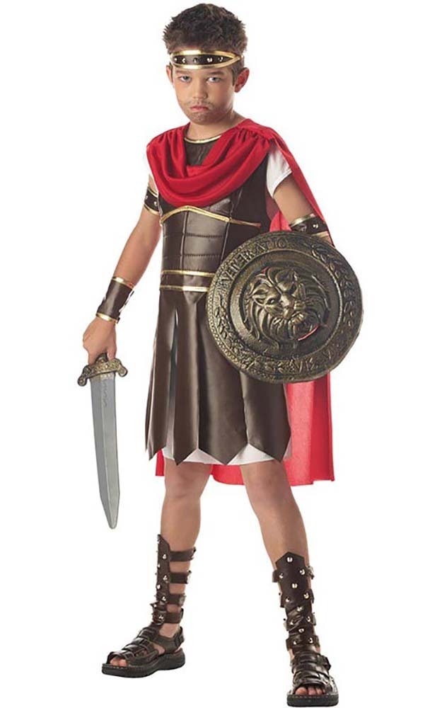 HERCULES GREEK ROMAN WARRIOR GOD CHILD BOYS FANCY DRESS HALLOWEEN ...