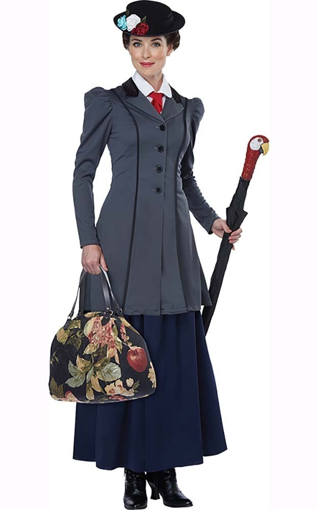 Mary Poppins Adult English Nanny Costume CALIFORNIA