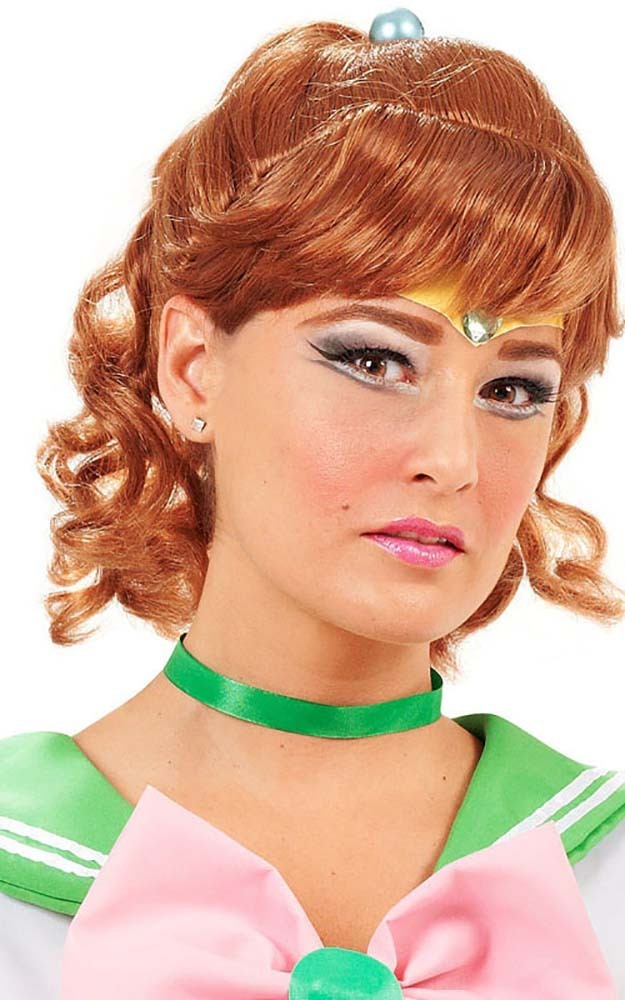 LICENSED ADULT WOMENS SAILOR MOON JUPITER RED AUBURN WIG HALLOWEEN