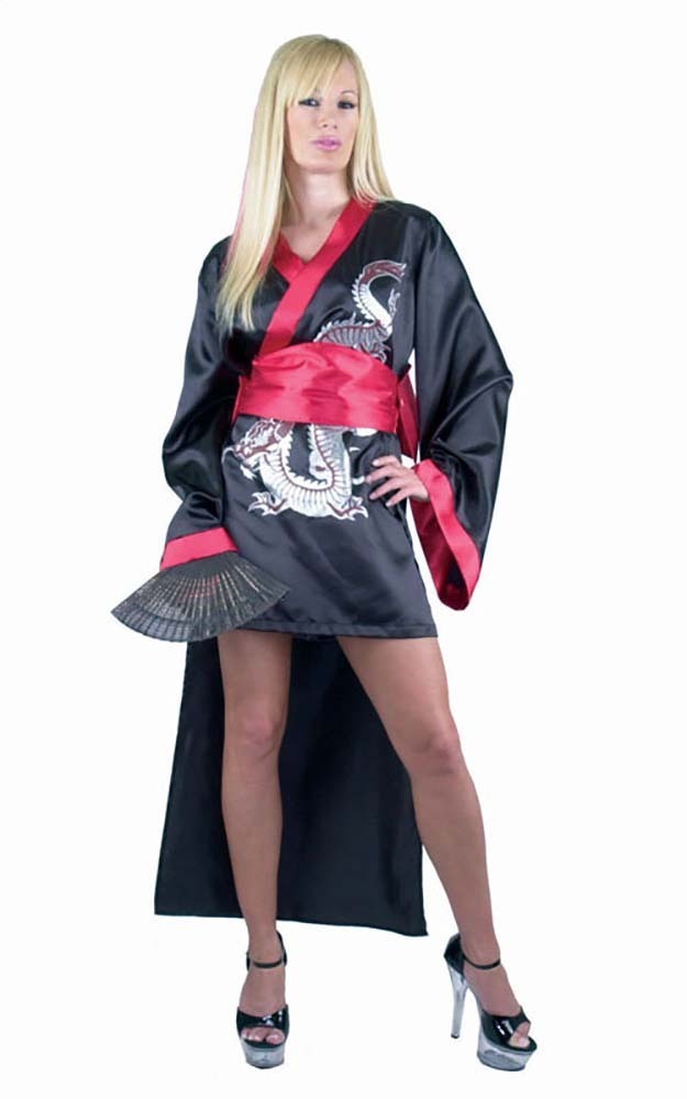 Geisha Adult Womens Kimono Dress Sexy Japanese Fancy Dress Halloween Costume Ebay 9123