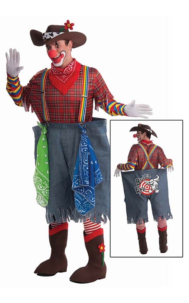 RODEO CLOWN ADULT MENS CIRCUS CARNIVAL FUNNY FANCY DRESS COSTUME | eBay