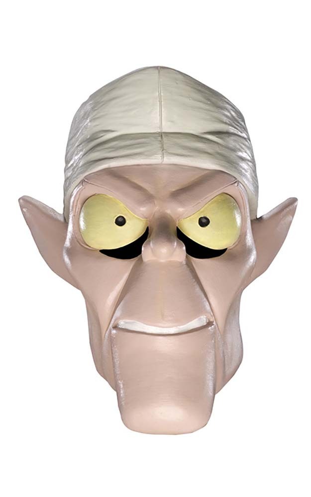 LICENSED ADULT MENS DR COFFIN GHOST SCOOBY DOO HALLOWEEN COSTUME MASK