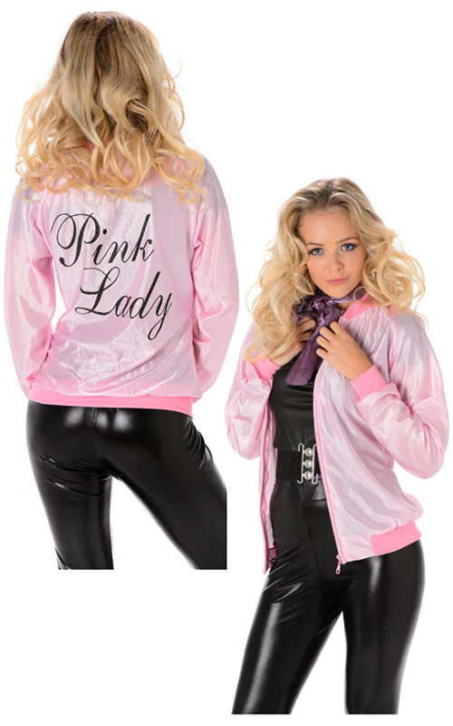 sandy in pink ladies jacket