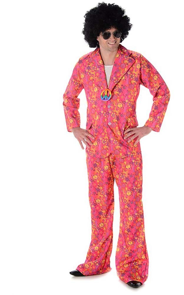 FUNKY SAFARI SUIT 1960S 1970S HIPPIE ADULT MENS FANCY DRESS COSTUME | eBay