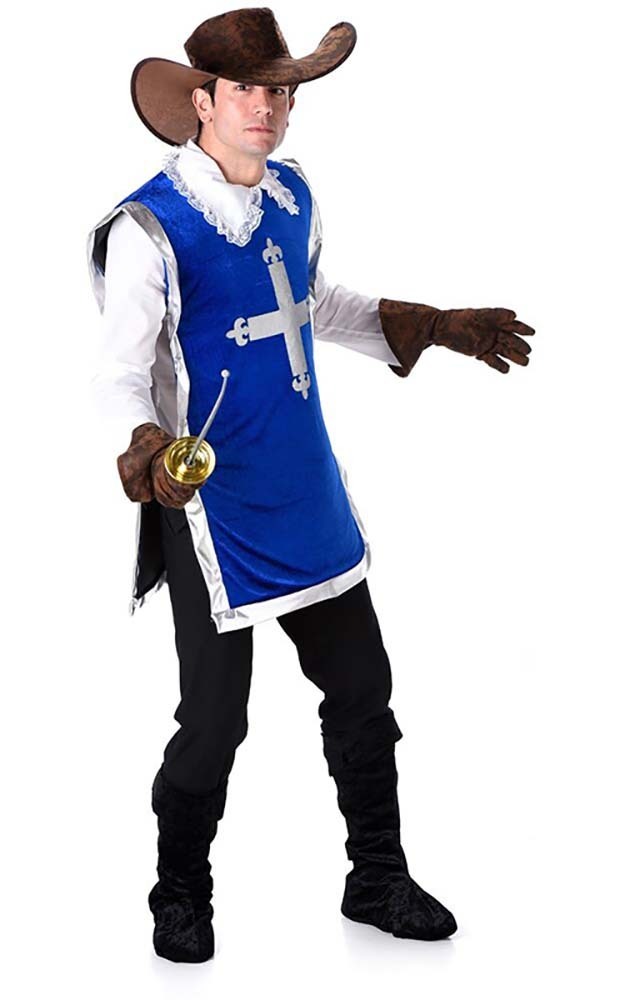 MUSKETEER MEDIEVAL RENAISSANCE ADULT MENS FANCY DRESS HALLOWEEN COSTUME ...