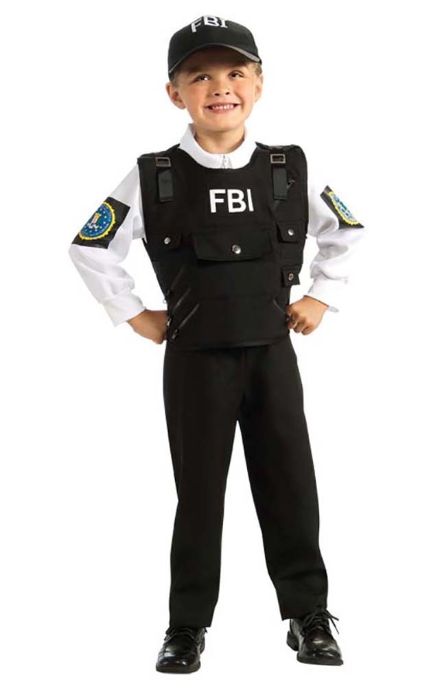 FBI SPECIAL AGENT COP POLICE BOOK WEEK FANCY DRESS HALLOWEEN KIDS COSTUME