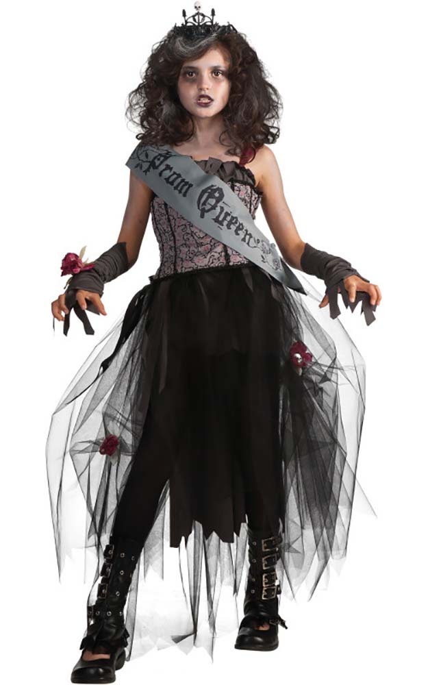 GOTH SCARY PROM QUEEN CHILD GIRLS FANCY 