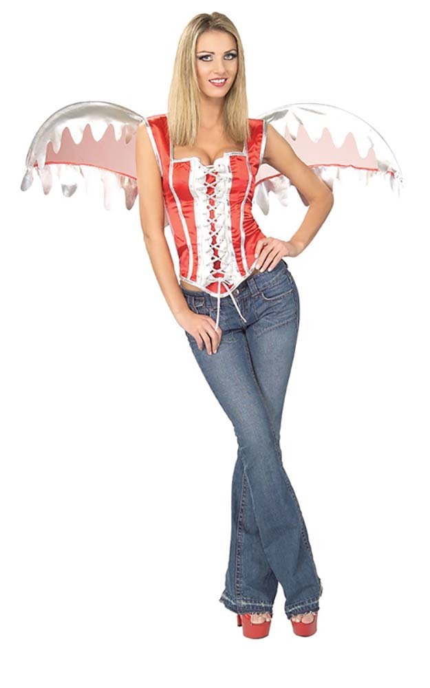 Sexy Hot Ladies Red Devil Wings Adult Womens Fancy Dress Up Halloween