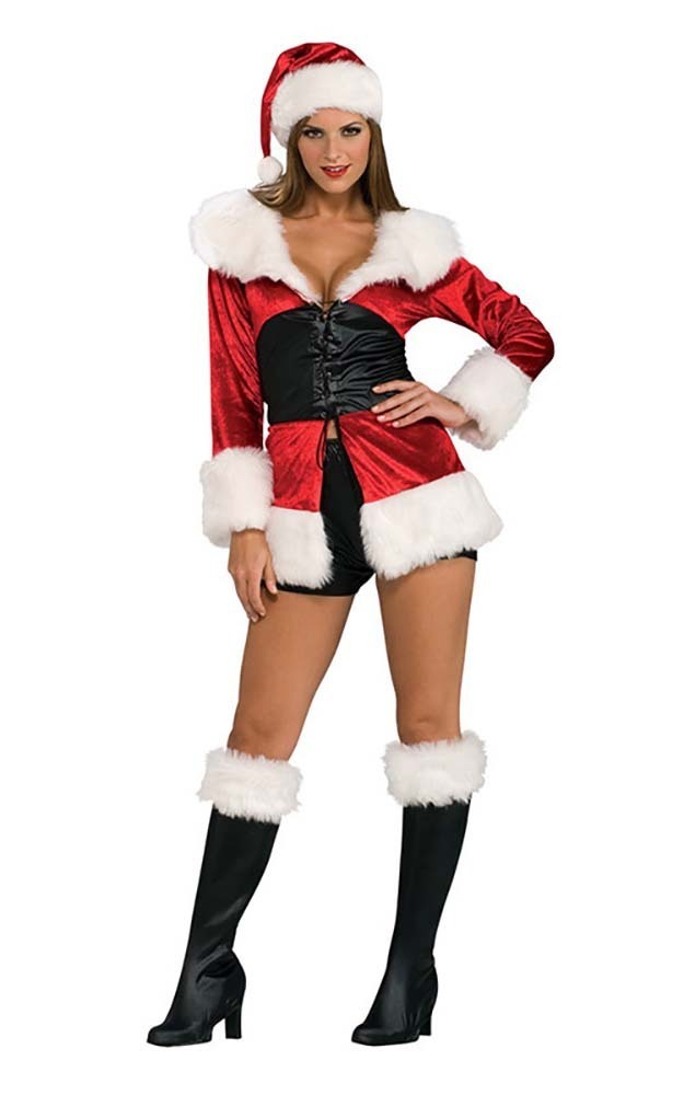 Lace Up Sexy Miss Santa Adult Costume Costume Crazy 