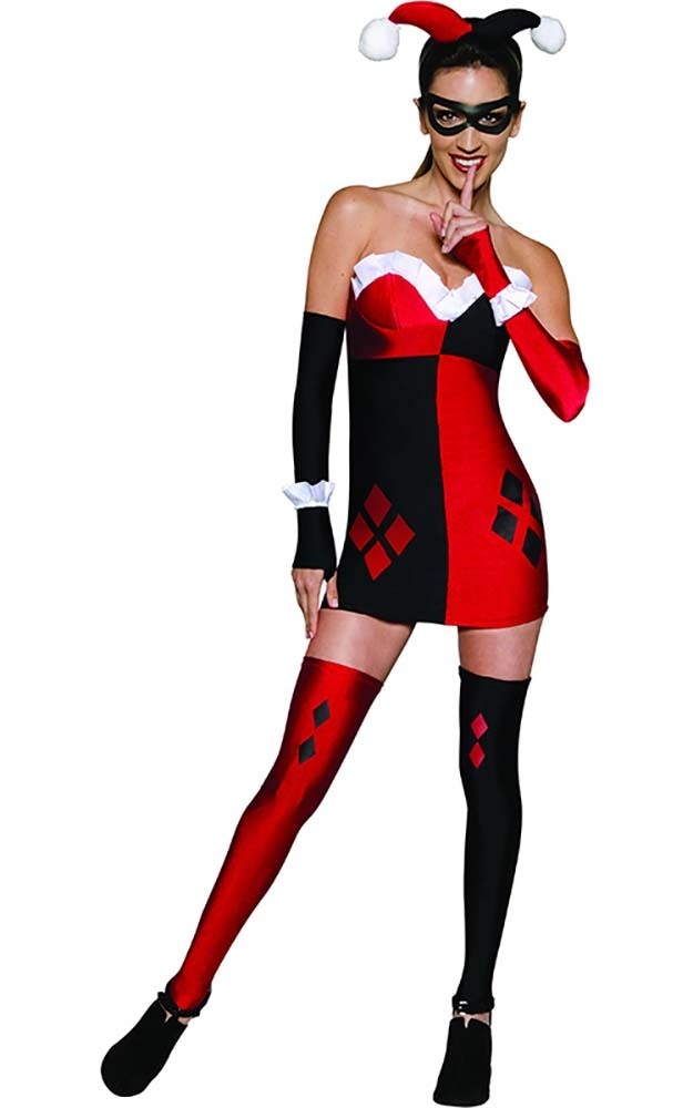 Licensed Harley Quinn Batman Villain Adult Womens Fancy Dress Halloween