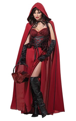 Dark Red Riding Hood Adult Costume