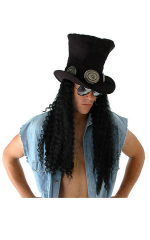 Guitar Superstar Slash Guns N Roses Adult Hat Wig