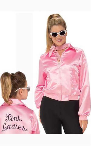 Pink Ladies Grease Movie Jacket 1950s - RUBIES