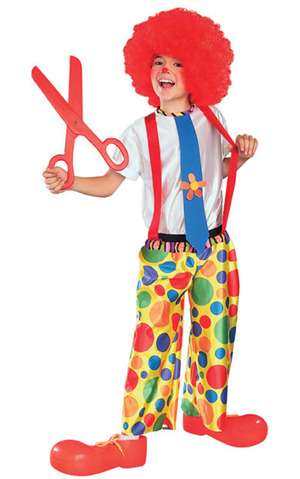 Chuckle King Child Clown Costume