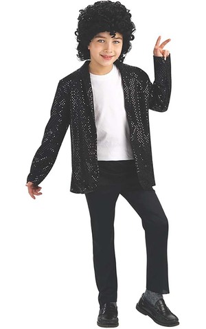 Black Sequin Billie Jean Child Jacket