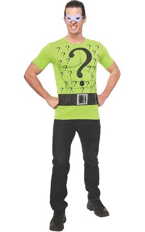 The Riddler Adult T-shirt & Mask Costume Top