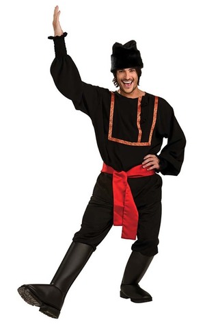 Black Russian Male Adult Costume